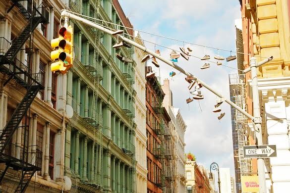 Image of SoHo Street with shoe-tossing
