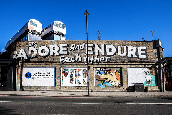 Image of street art on a building