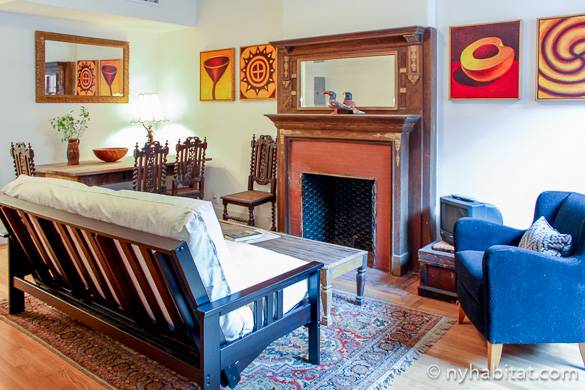 Image of living room of vacation rental NY-14482 in Hamilton Heights