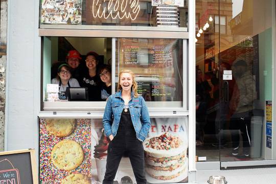 Image of store front of Milk Bar on the Upper West Side (Photo Credit: Milk Bar)