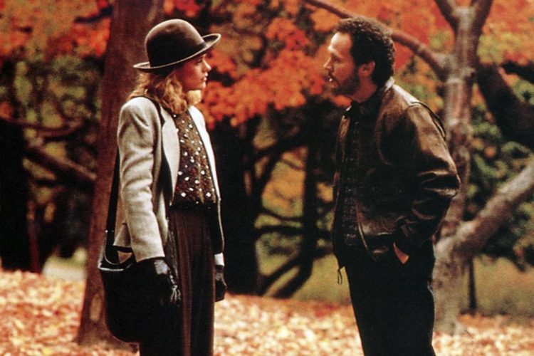 Image still of Meg Ryan and Billy Crystal in Central Park in a scene from When Harry Met Sally.