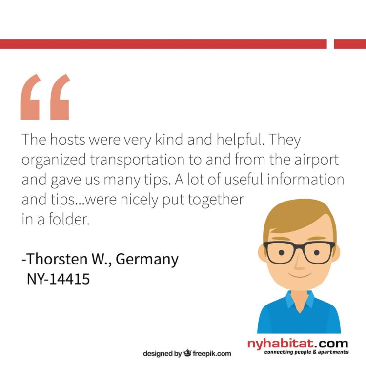 getting-around-Newark-airport-transportation-guide-client-review-infographic-2 New York Habitat infographic featuring client reviews from past apartment tenants describing the benefits of connecting with an apartment host.