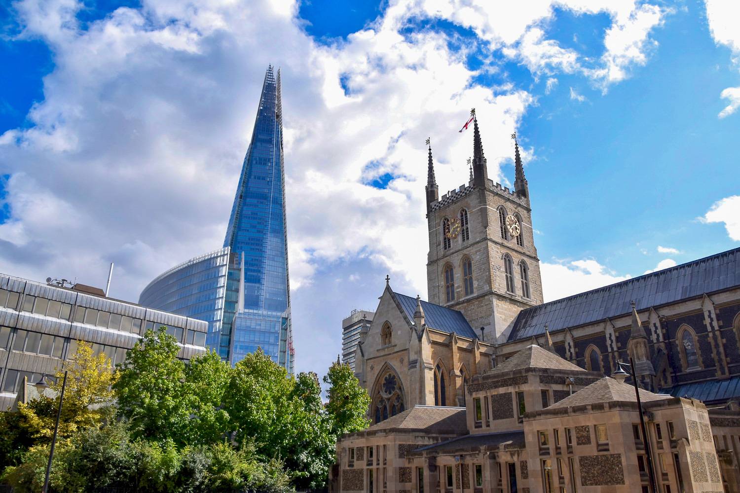 Image of The Shard as seen from the London Borough of Southwark.