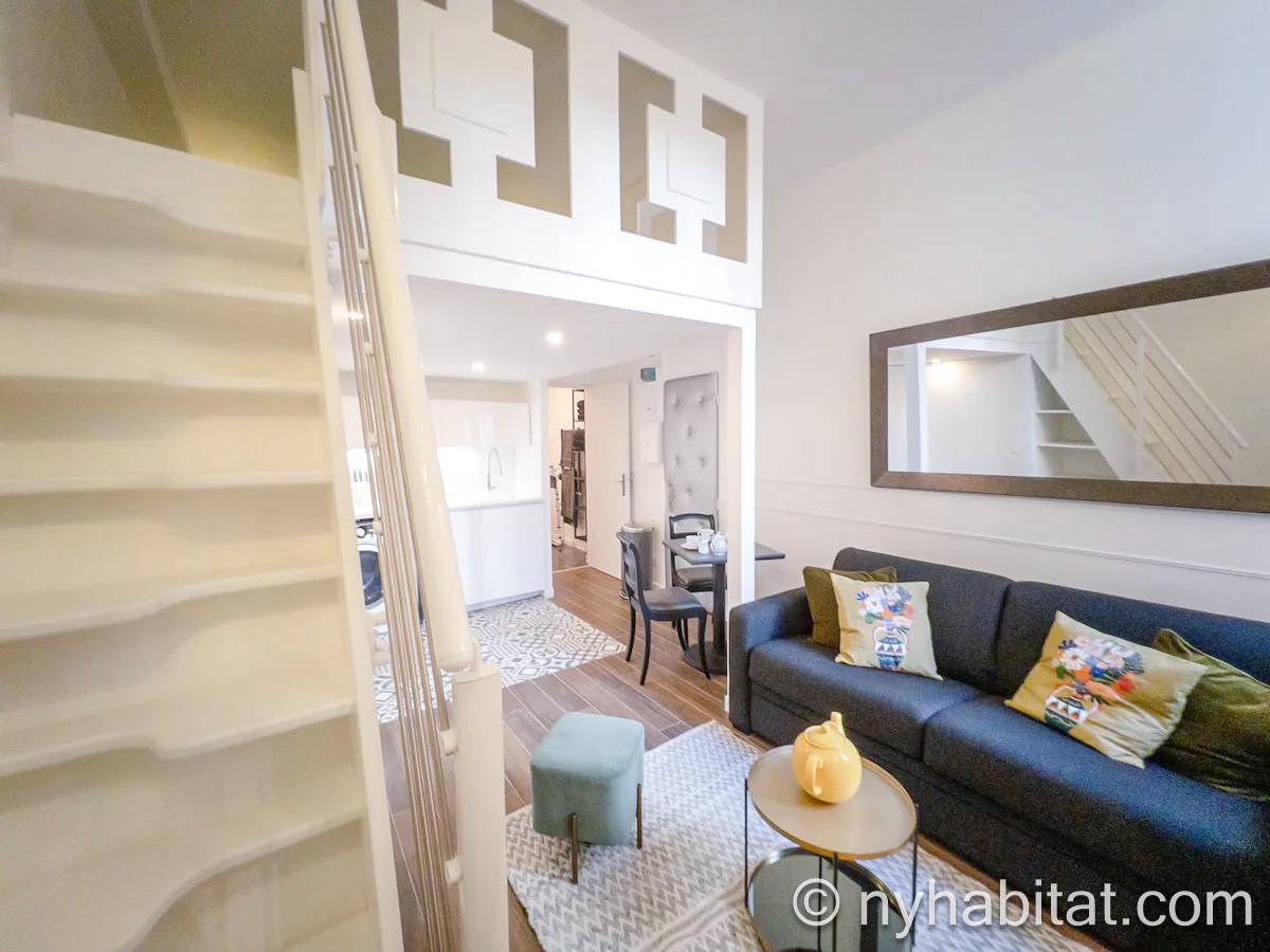 Unwind in this studio, where a cozy mezzanine overlooks the bright living space (PA-4822)