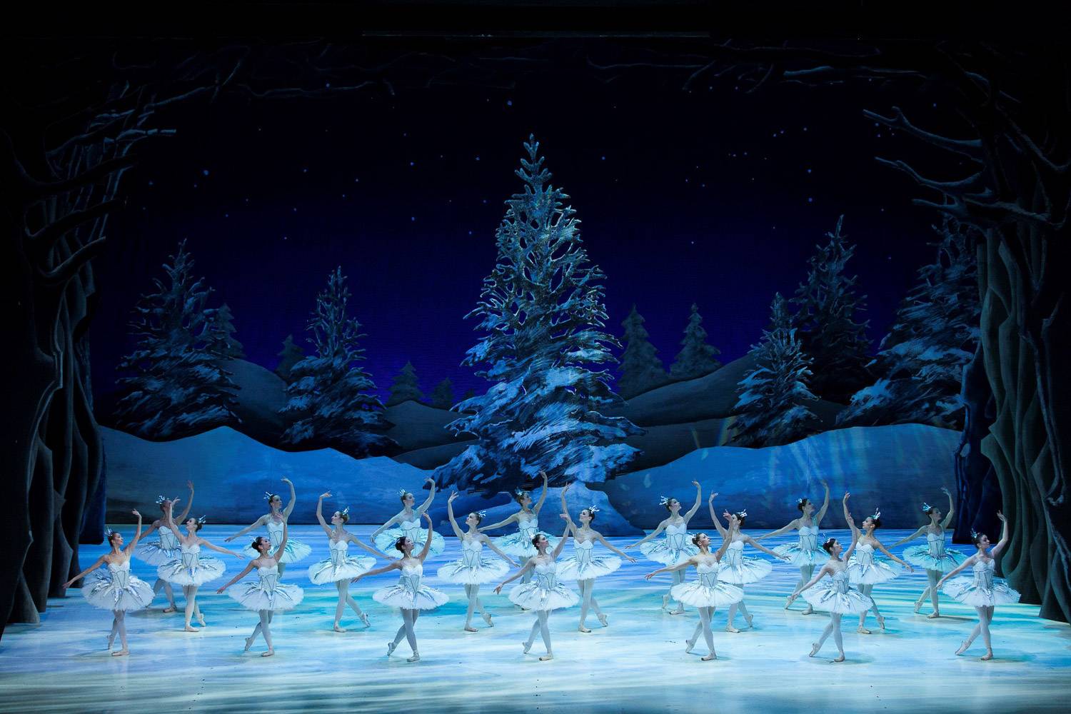 An image of dancers performing The Nutcracker at the London Coliseum.
