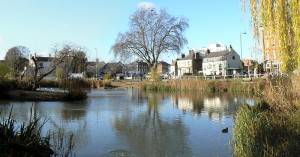 Foto von einem Barnes Teich in London