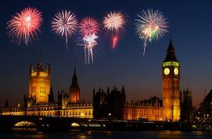 Londons Feuerwerk am Guy Fawkes Day