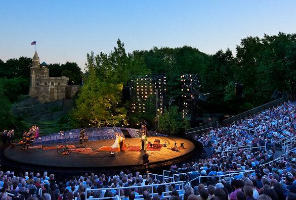Eine Shakespeare Aufführung im Central Park, New York (Foto mit freundlicher Genehmigung von www.shakespeareinthepark.org)