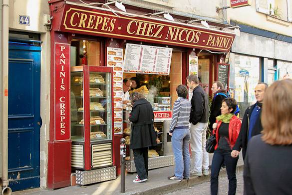 Foto einer Pariser Crêperie