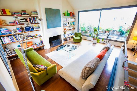 Foto vom Wohnzimmer einer Pariser Ferienwohnung