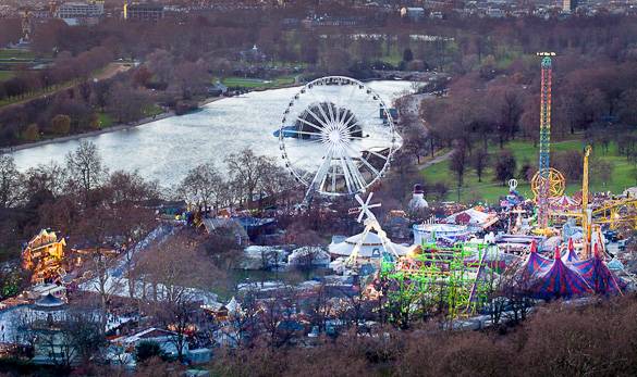 Bild des “Winter Wonderlands” im Hyde Park in London
