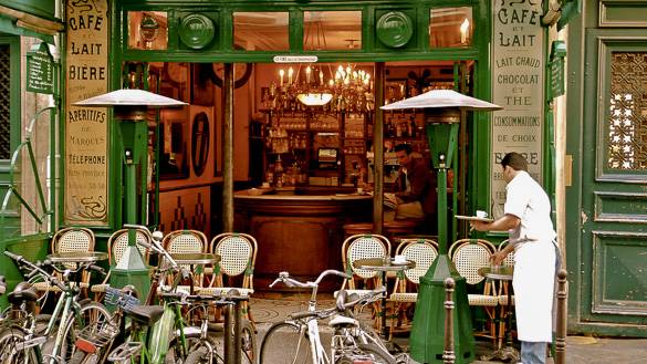 Bild eines Pariser Cafés in Le Marais