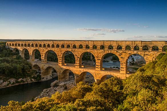 Foto der berühmten Pont du Gard, Provence