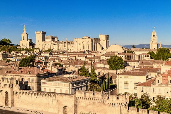 Panaoramablick auf das Stadtzentrum von Avignon