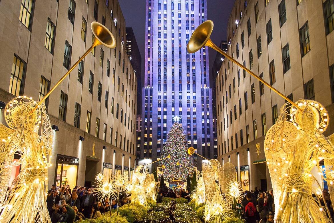 Bild des Rockefeller Centers zur Vorweihnachtszeit