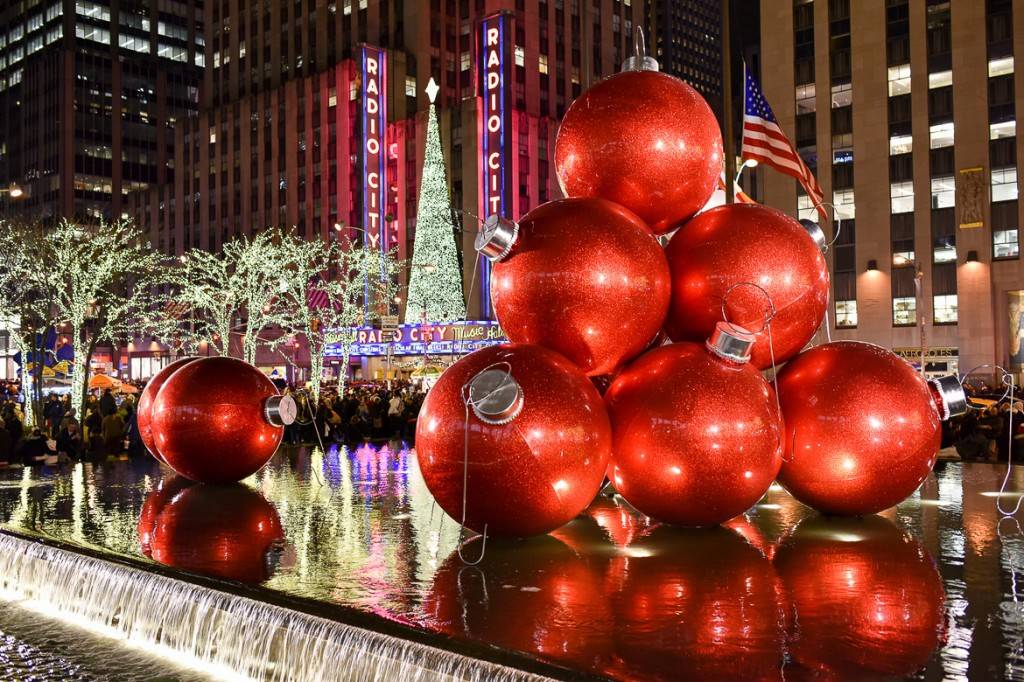 Bild der Dekorationen an der Radio City Music Hall
