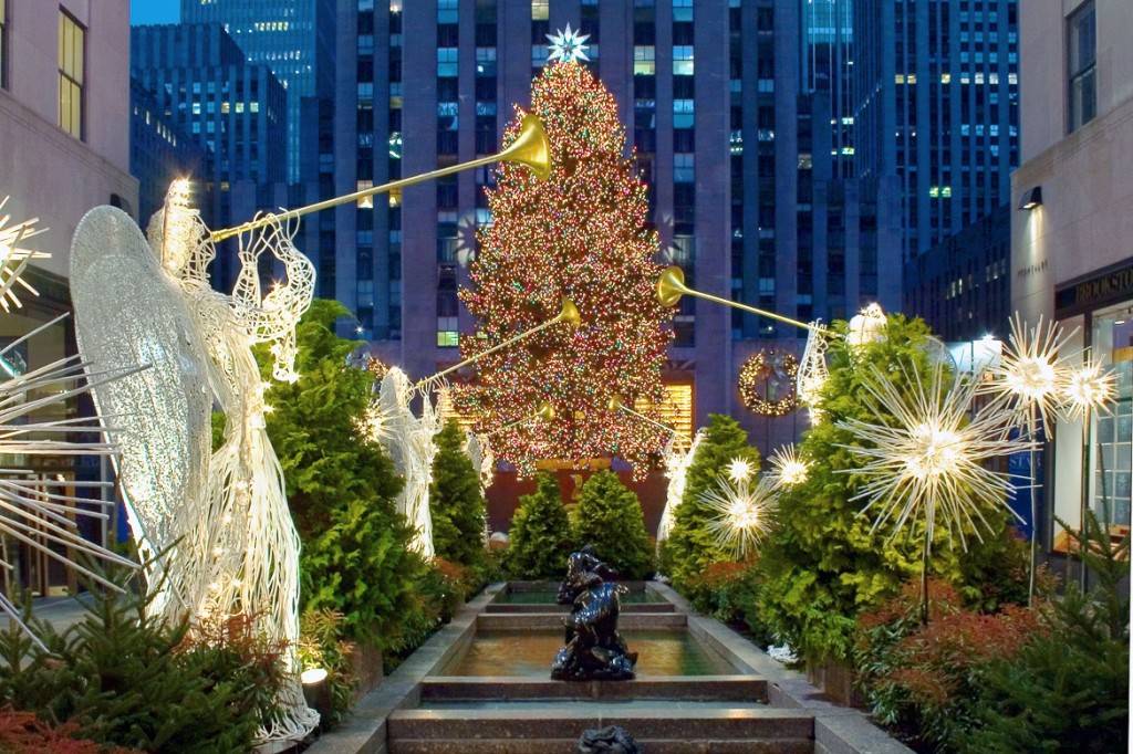 Bild des Rockefeller-Center-Baumes