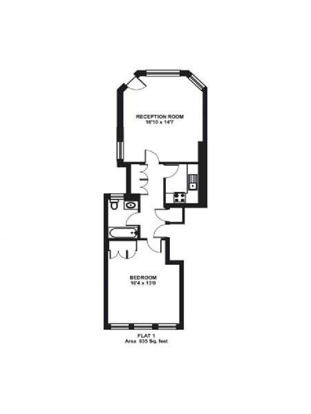 Londres 1 Dormitorio apartamento - esquema  (LN-326)