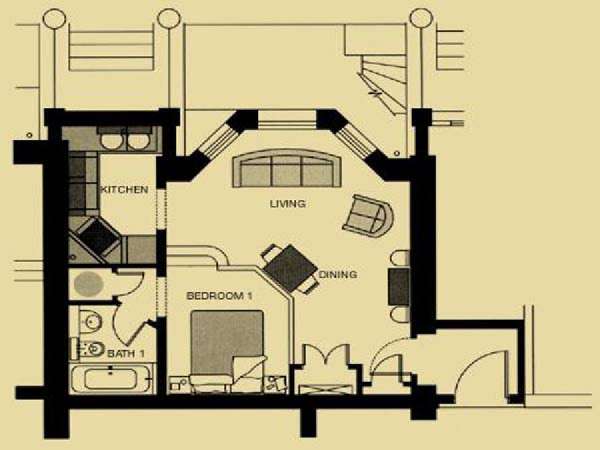 Londres Estudio apartamento - esquema  (LN-641)