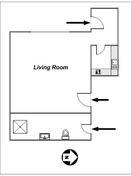 Londres Estudio apartamento - esquema  (LN-715)