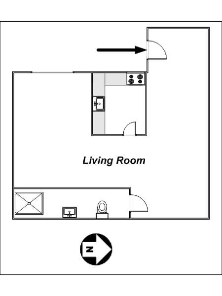 Londres Estudio apartamento - esquema  (LN-717)