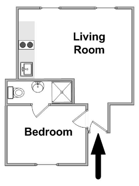 Londres 1 Dormitorio apartamento - esquema  (LN-1481)