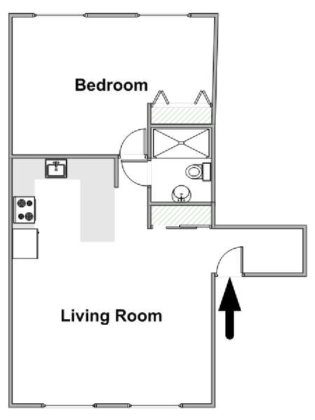Londres 1 Dormitorio apartamento - esquema  (LN-1774)