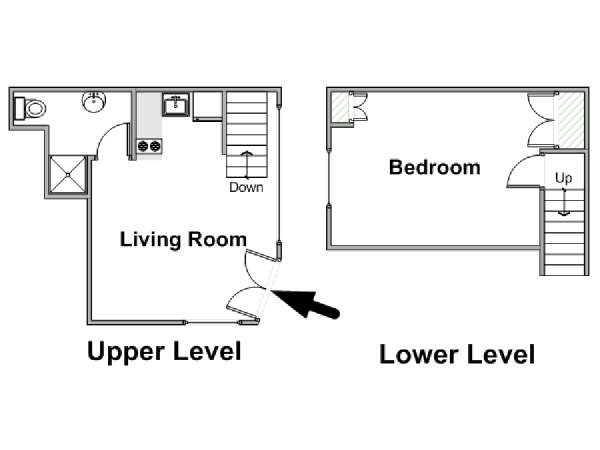 Londres 1 Dormitorio - Dúplex apartamento - esquema  (LN-1816)
