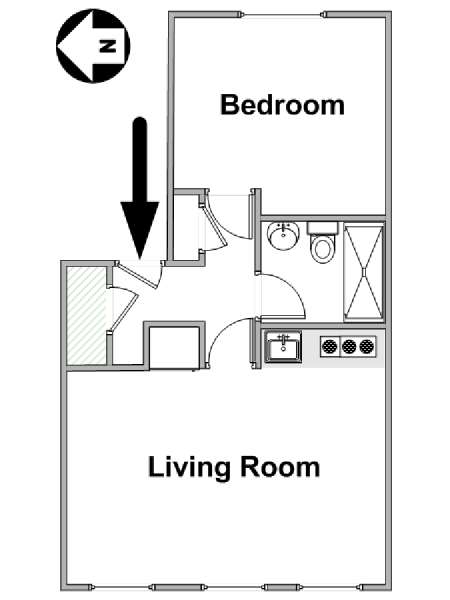 Londres 1 Dormitorio apartamento - esquema  (LN-1995)