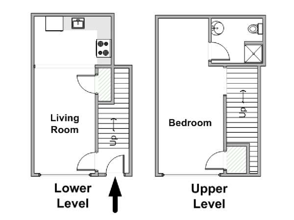 London 1 Bedroom apartment - apartment layout  (LN-2022)