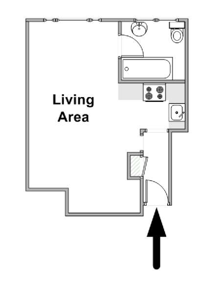 London Studiowohnung wohnungsvermietung - layout  (LN-2030)