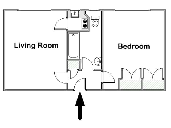 Londres 1 Dormitorio apartamento - esquema  (LN-2064)