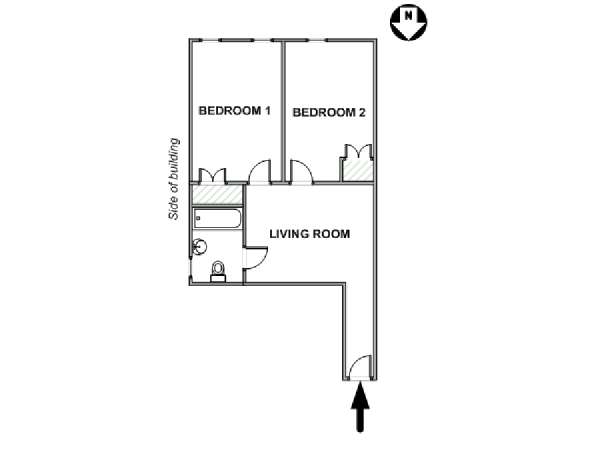New York 2 Bedroom apartment - apartment layout  (NY-10305)
