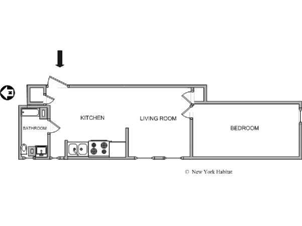 Nueva York 1 Dormitorio apartamento - esquema  (NY-10623)