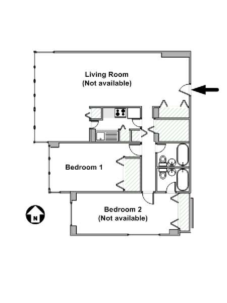 New York 3 Zimmer wohngemeinschaft - layout  (NY-10625)