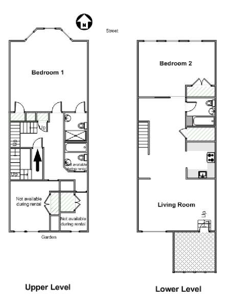 New York T3 - Duplex appartement location vacances - plan schématique  (NY-11038)
