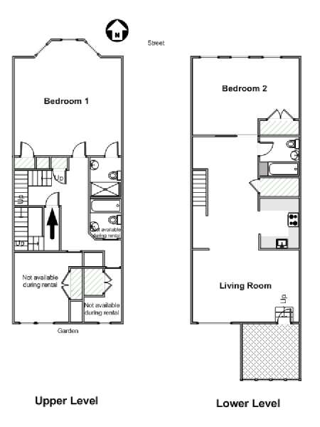 New York 4 Bedroom - Duplex accommodation - apartment layout  (NY-11038)