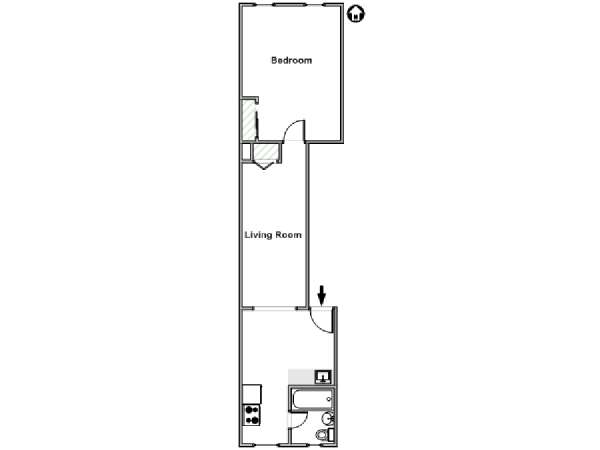 New York 1 Bedroom apartment - apartment layout  (NY-11167)