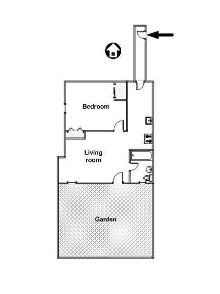 New York T2 logement location appartement - plan schématique  (NY-12209)
