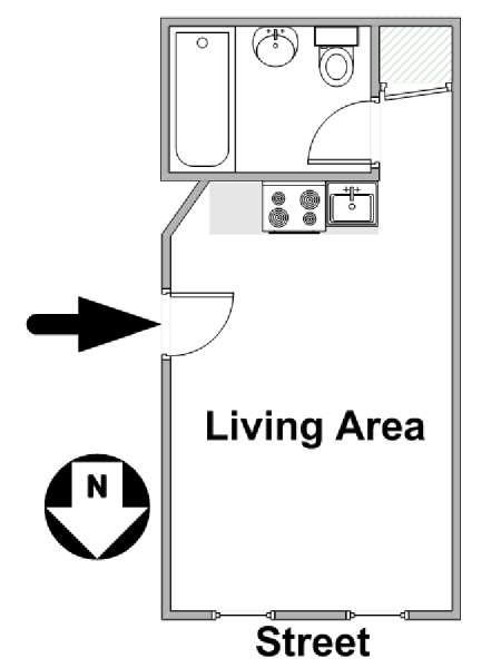 New York Studiowohnung wohnungsvermietung - layout  (NY-12454)