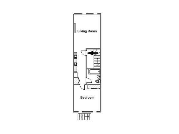 New York 2 Zimmer wohnungsvermietung - layout  (NY-12589)