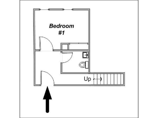 New York 2 Bedroom - Duplex apartment - apartment layout 2 (NY-12694)