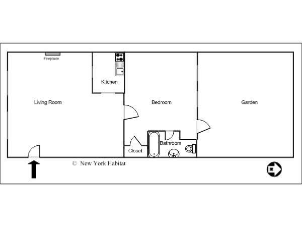 New York 2 Zimmer wohnungsvermietung - layout  (NY-12700)