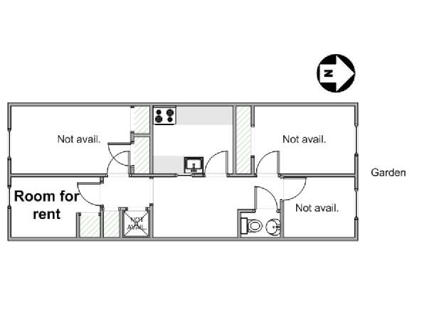 Nueva York 7 Dormitorios alojamiento, bed and breakfast - esquema  (NY-14137)