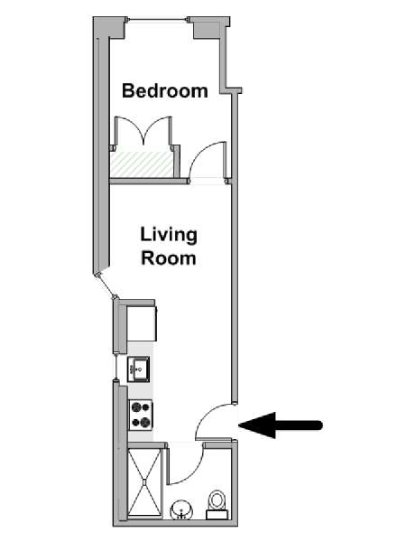 New York T2 logement location appartement - plan schématique  (NY-14303)