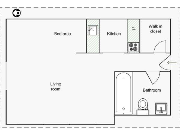 Nueva York Estudio apartamento - esquema  (NY-14311)