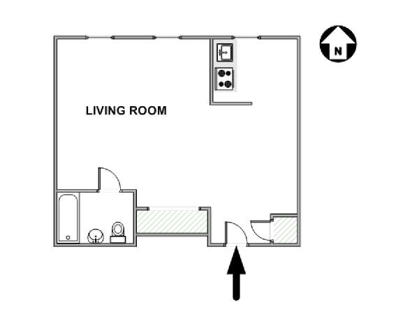 New York Studio apartment - apartment layout  (NY-14585)