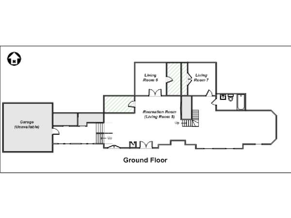 New York 6 Camere da letto appartamento - piantina approssimativa dell' appartamento 1 (NY-15040)