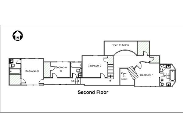 New York 6 Camere da letto appartamento casa vacanze - piantina approssimativa dell' appartamento 3 (NY-15040)
