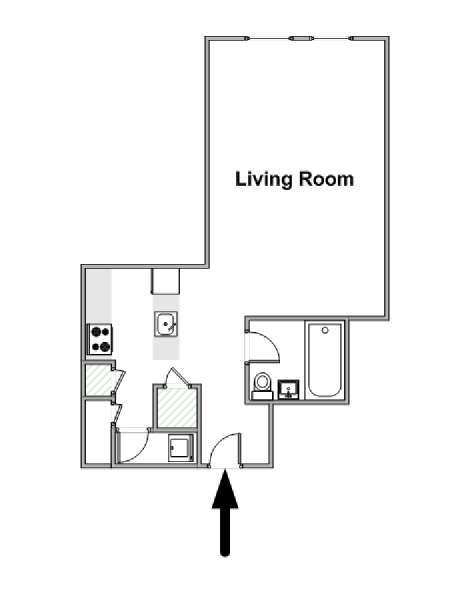 New York Studio apartment - apartment layout  (NY-15077)